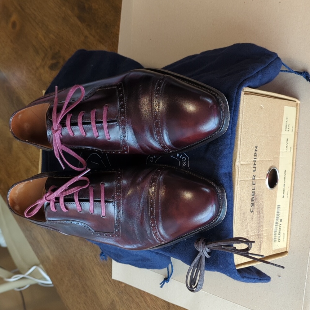 EUC Cobbler Union Museum Brown Gilbert Oxfords
